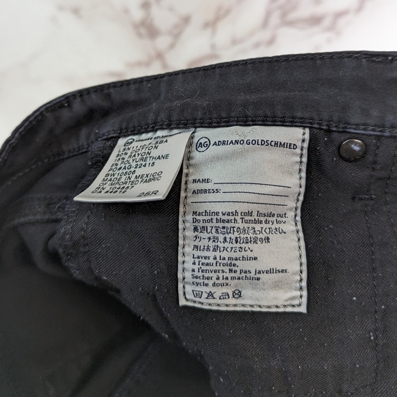 AG Adriano Goldschmied Pant Women 25 Black Stilt Cigarette Skinny Y2K Low Rise - Picture 4 of 11